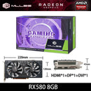 Placa de Vídeo MLLSE AMD Radeon RX 580 8GB GDDR5 – 256 Bits, PCI-E 3.0 x16 | GPU Gamer para PC