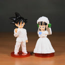 Miniatura Son Goku & Chichi Casamento | Action Figure Decorativa | Bolo & Presente