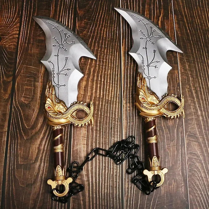 Espada Kratos 45cm – Réplica God of War 4 | Lâmina do Caos / Machado Leviatã | Cosplay, Decoração ou Brinquedo