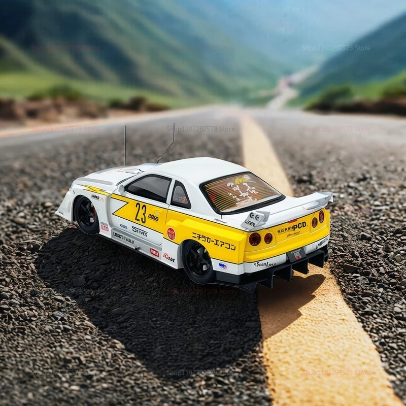 Modelo de Carro Esportivo 1/24 em Liga – Wide Body com Luzes e Som de Motor